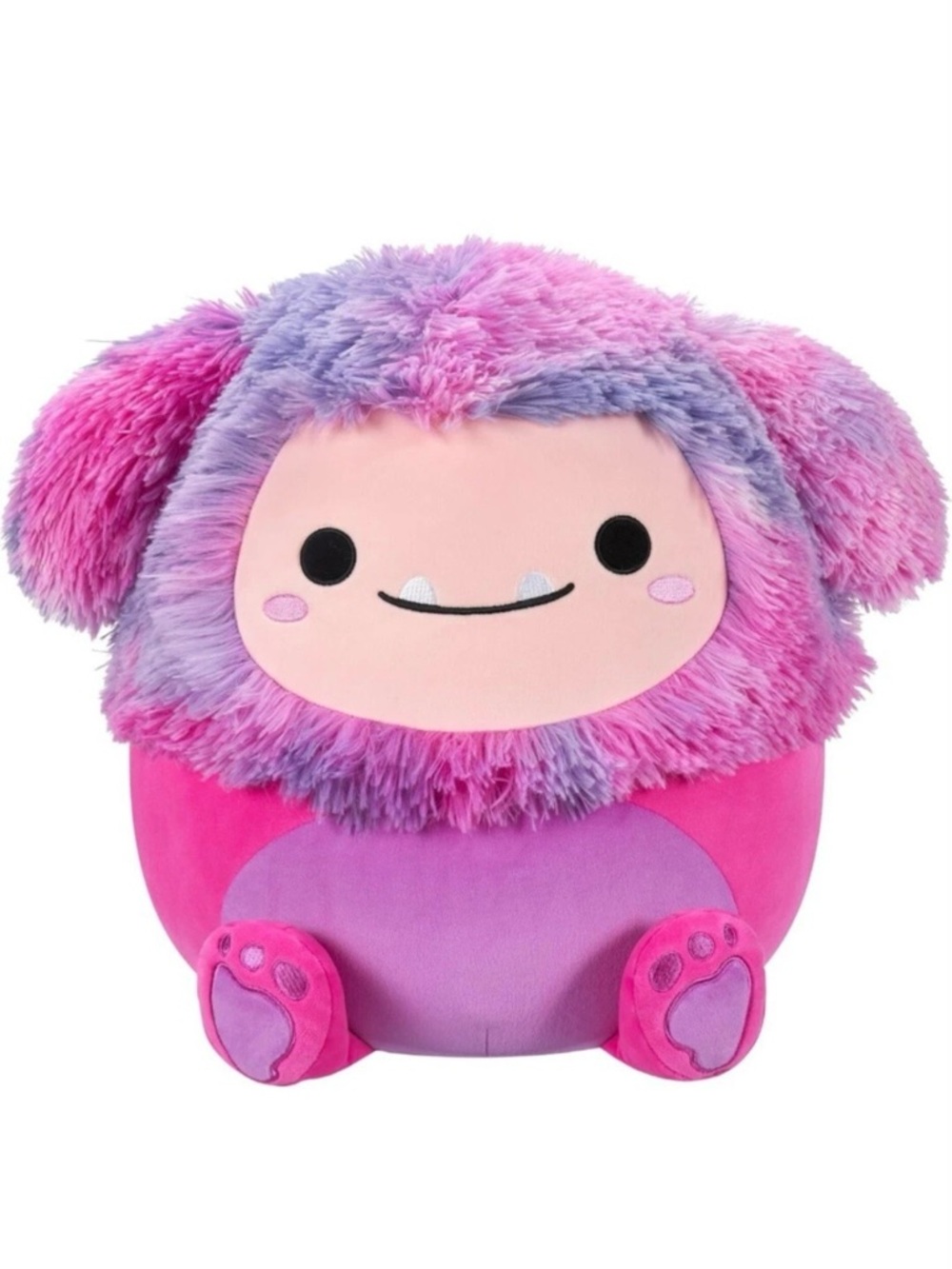 Squishmallows Original 16-Inch Woxie Magenta Bigfoot with Tie-Dye Mane